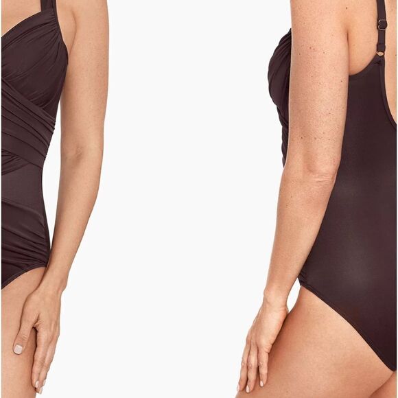 NWT Miraclesuit Swim Network One-Piece Swimsuit Sumatra LOOK 10 Pounds slimmer - Picture 8 of 13